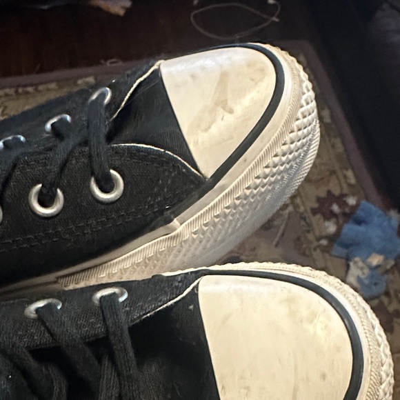 Converse All Star Black and White Platform Sneakers - Picture 7 of 10